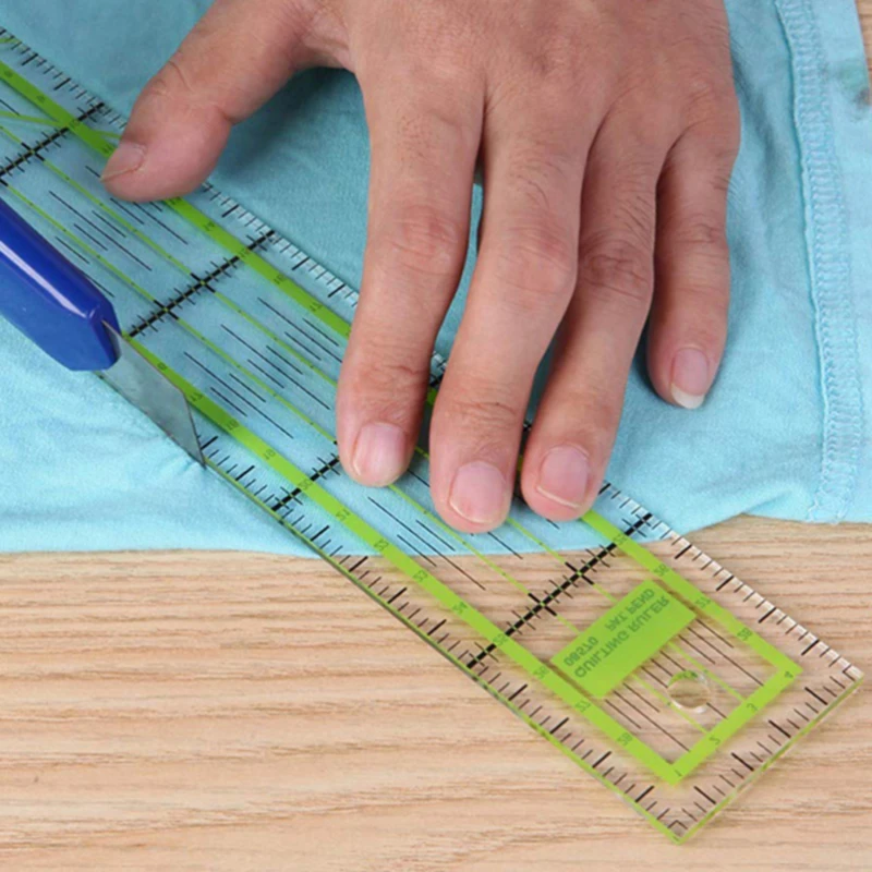 1 Stück Acryl Patchwork ausgerichtet Lineal transparent Student Zeichnung Lineal Büro Mess zubehör