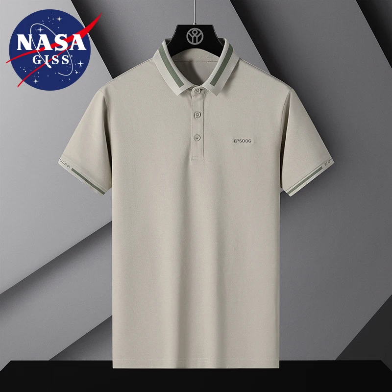 NASA GISS Kurzarm-T-Shirt Herren-Poloshirt Business Sommer Dünnes, solides, führendes