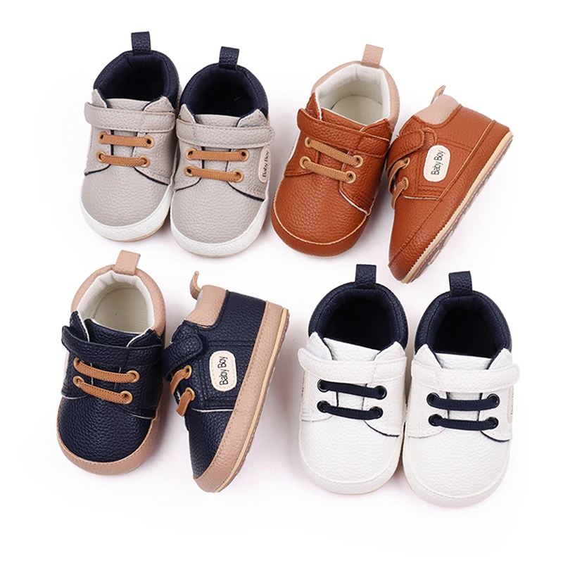 Kleinkind Jungen Mädchen Schuhe Pu Turnschuhe Brief druck niedlichen Baby Wohnungen atmungsaktive