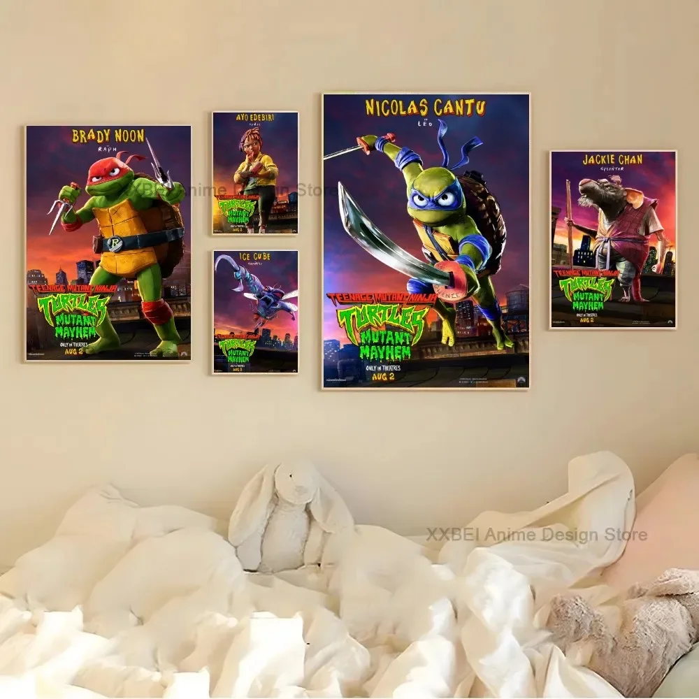 1pc Teenager Mutanten Ninjas Schildkröten Filmplakat Wanda uf kleber Schlafzimmer Dekoration