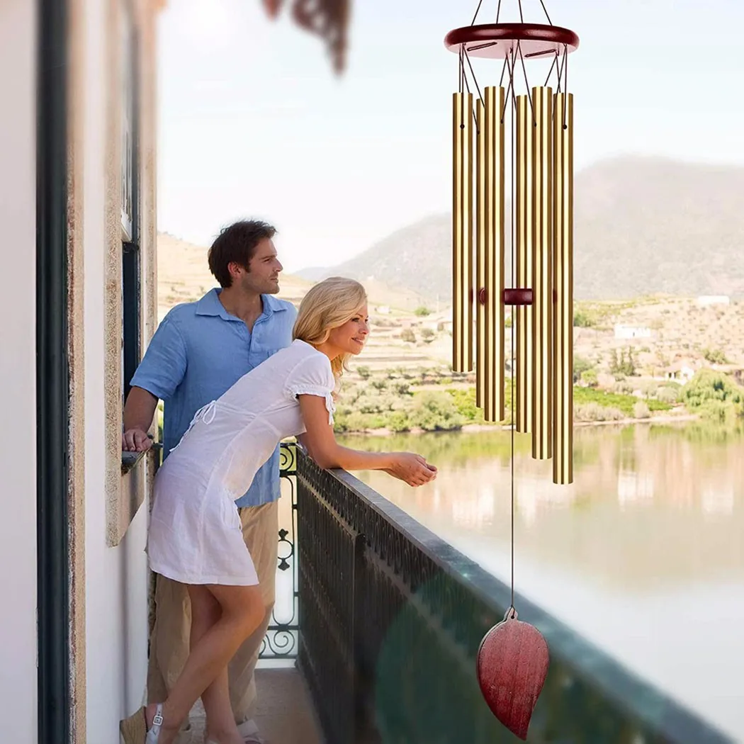 1 Stück Geldbaum 6 Röhren Windspiele Glocke viel Glück Dekorationen Home Bell Anhänger kreative Home