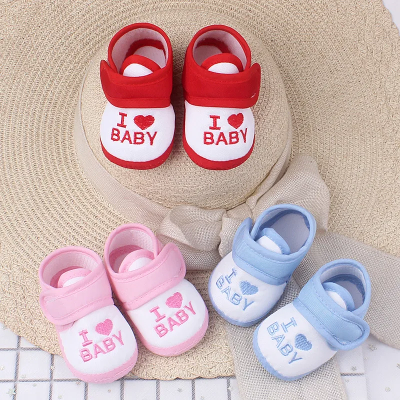 Stickerei Neugeborenen Babys chuhe Baumwolle Säugling First Walker Schuhe Anti-Rutsch-Kleinkind