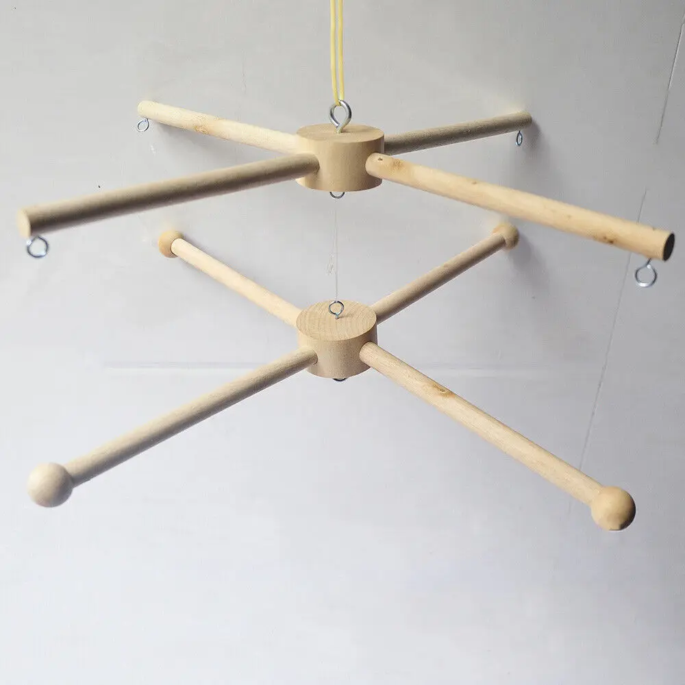 Holz Baby Krippe Handys Stick Halterung Aufhänger Hängen Spielzeug Halter Baby Zimmer Dekor