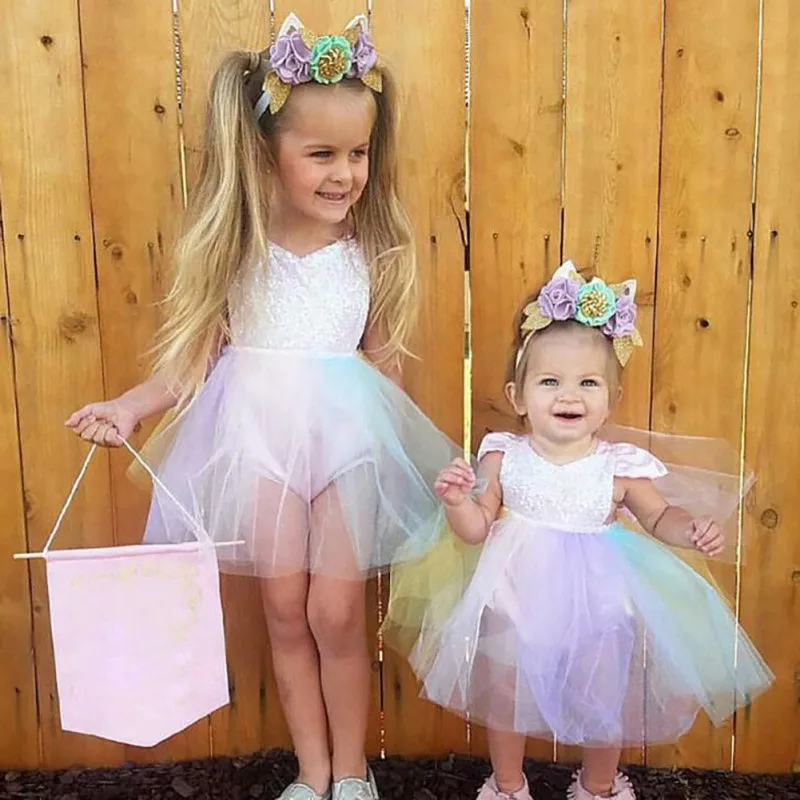 Frühling Baumwolle Mädchen Freizeit kleider Baby Mädchen ärmelloses Kleid Geburtstags feier Mesh