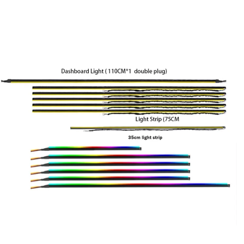 18 in 1 22 in 1 Lichtst reifen Licht leiste Symphonie nicht Regenbogen 64 Farbe Autozubehör LED