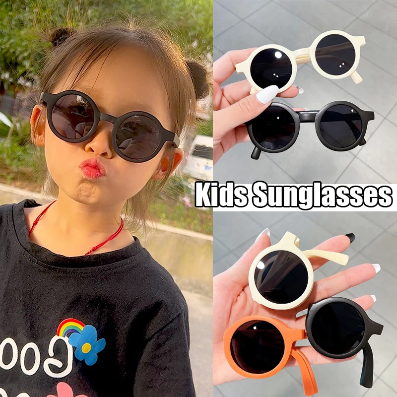 Neue Mode Kinder Sonnenbrille für Jungen Mädchen tragbare Falten niedlichen Baby Sonnenbrillen