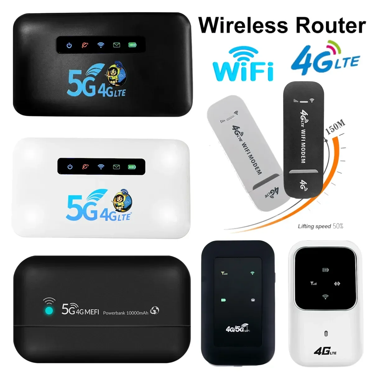 4g lte mobile Router Mini Typ-C USB-Hotspot mobile Power Bank Tasche WiFi für Business