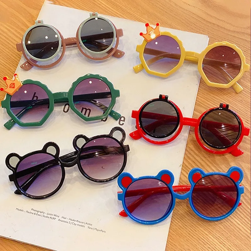 Süße Kinder Baby Sonnenbrille Kinder Sonnenbrille Runde Straße schlagen Jungen Mädchen Brillen