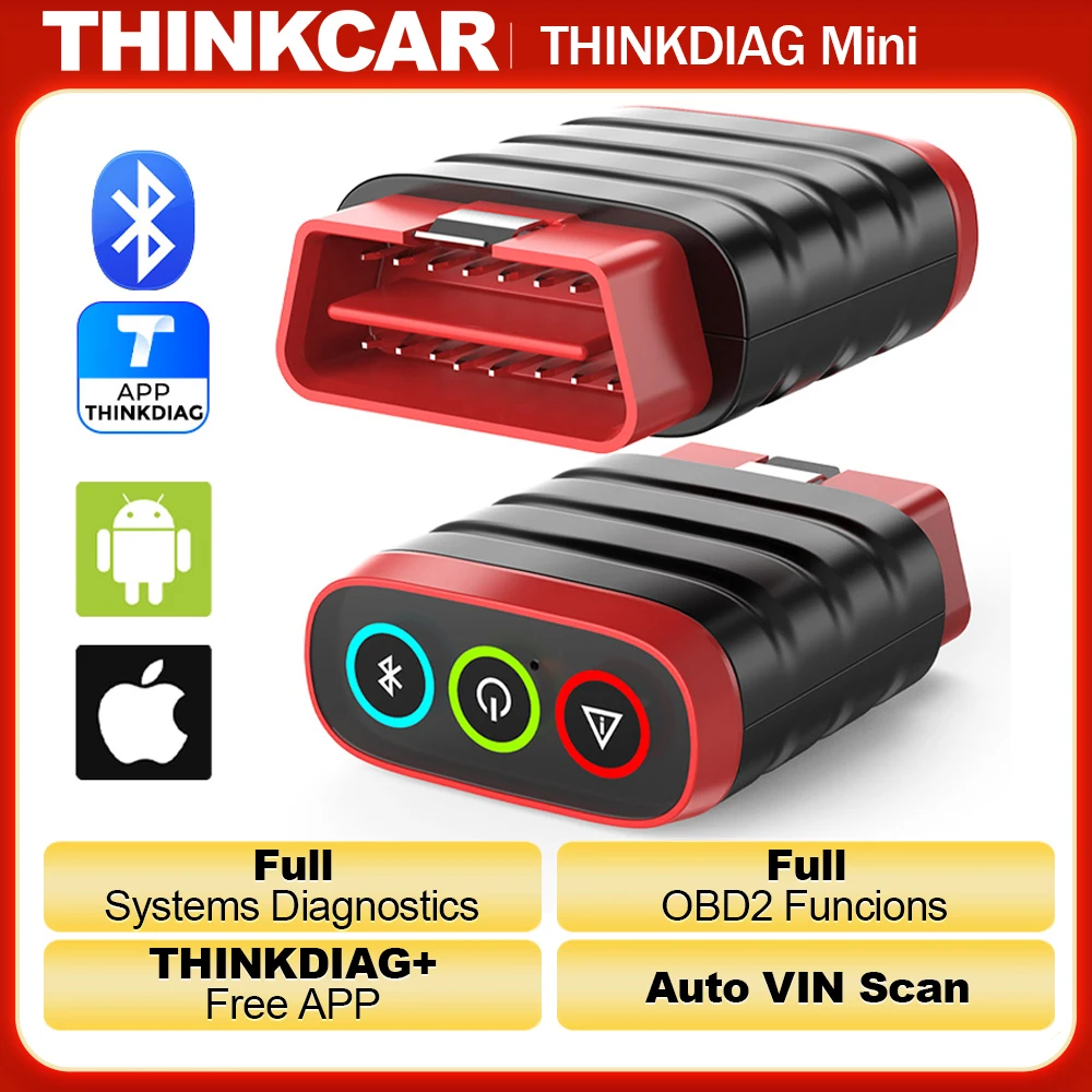 THINKCAR THINKDIAG Mini obd2 Bluetooth-Scanner für alle Autos, vollständige Systemdiagnose,
