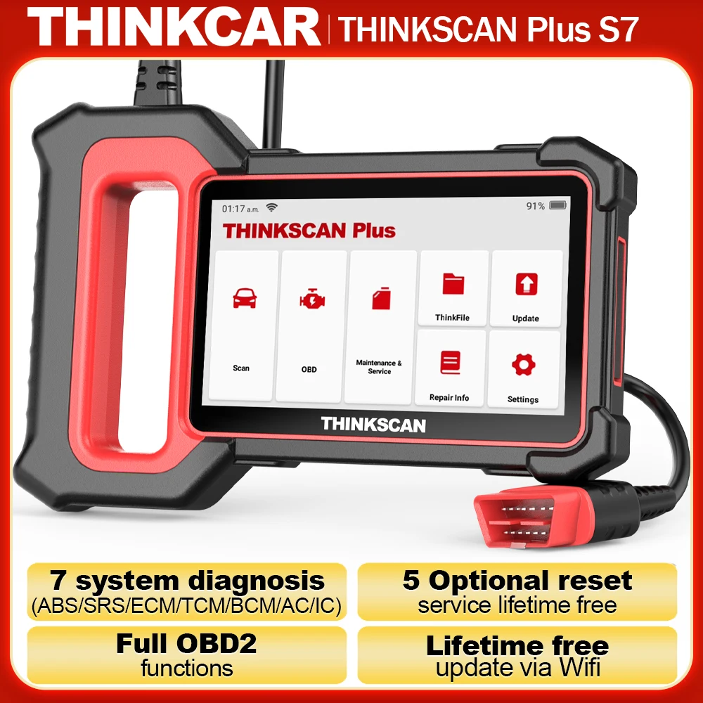 THINKCAR Thinkscan Plus S7/S6/S4 OBD2-Diagnosewerkzeuge Getriebe/ABS/SRS-Systemdiagnose