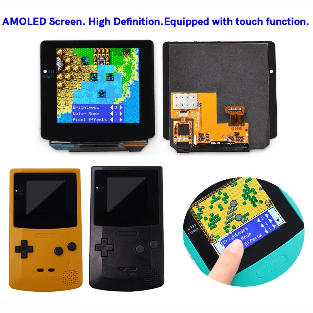 Hispeedido 2024 neueste gbc oled amoled laminierten Touchscreen osd Menü Retro Pixel Kit für Gameboy