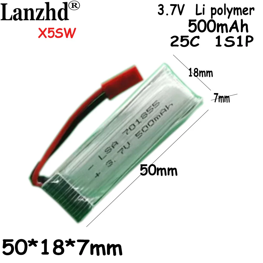 3.7V 25C Descarga bateria de alta taxa 500mAh X5SW Para Drones Voadores Harborson X4H107 Megalaxin