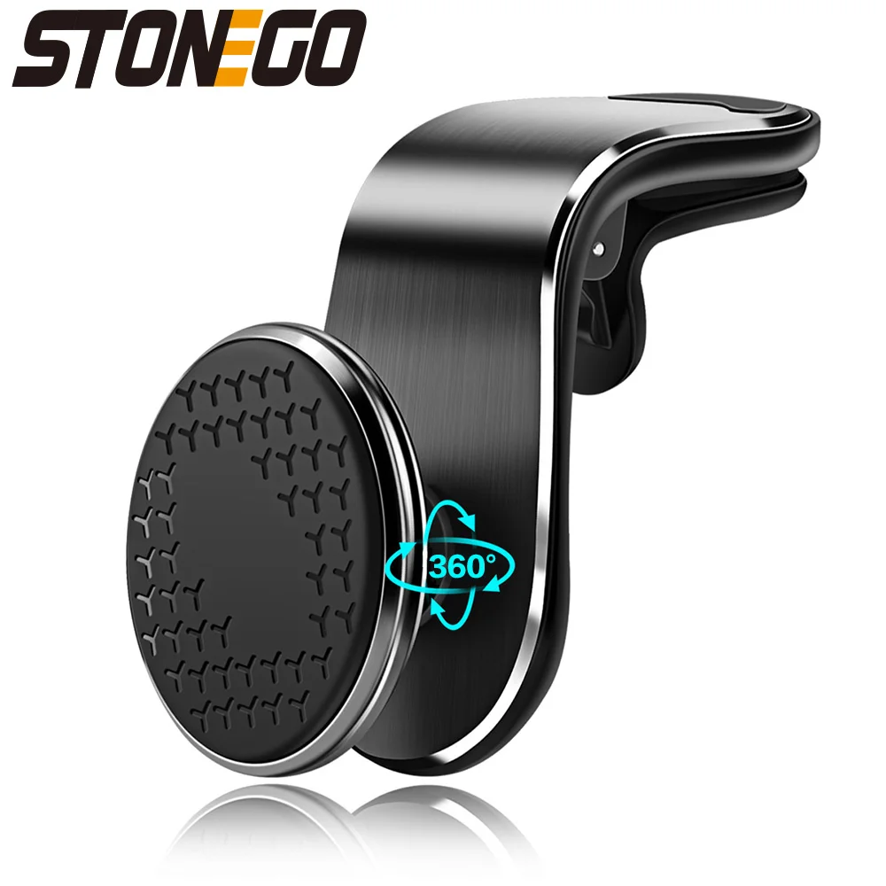 Stonego 360 metal magnético titular do telefone do carro universal ímã ventilação de ar montagem no