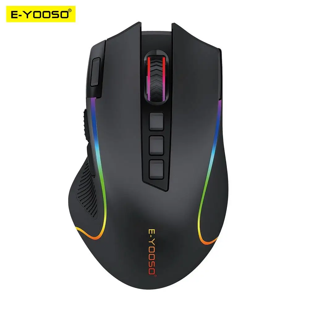 E-YOOSO X-11 rgb usb 2 4g drahtlose gaming maus dpi 9 tasten programmier bar ergonomisch für gamer