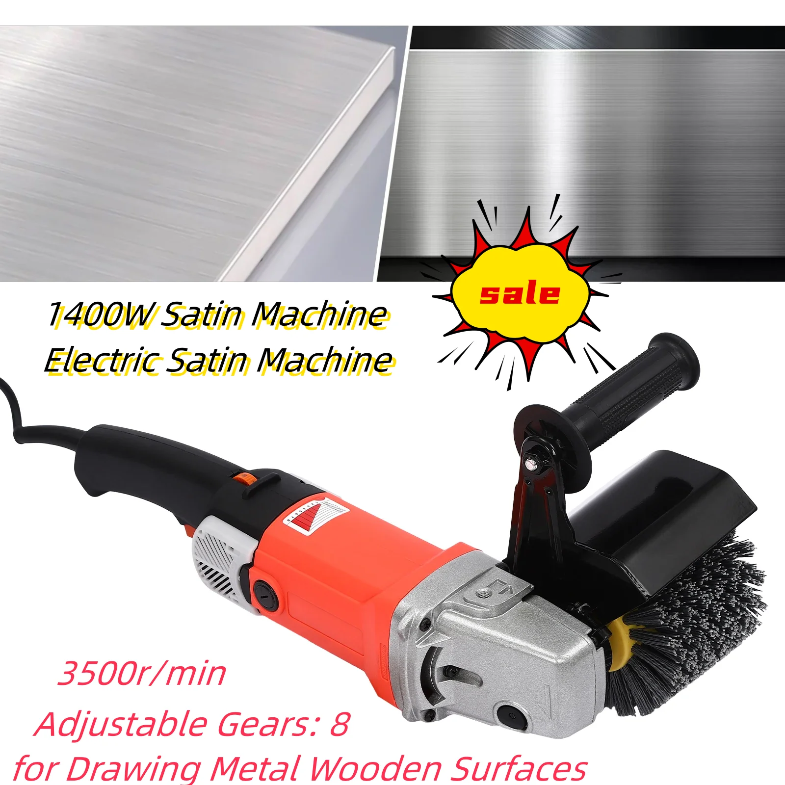 1400 W Satin-Maschine, elektrische Satin-Maschine, Bürsten- und Grednding-Maschinenmühle zum