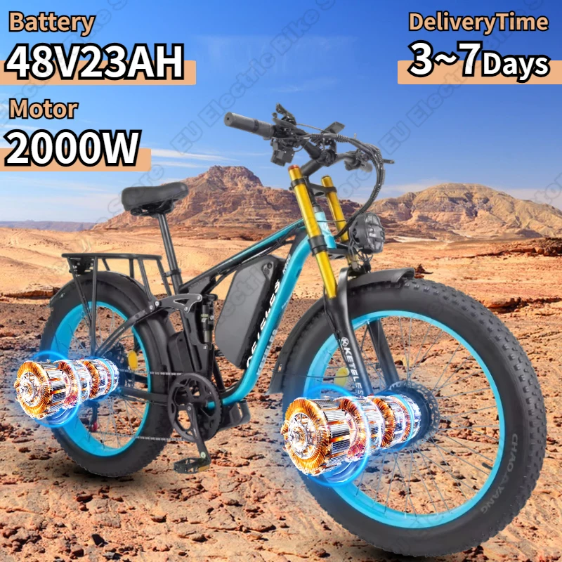 K800 pro ebike 2000w Doppel motor 48 v23ah Lithium batterie hydraulische Bremse Elektro fahrrad