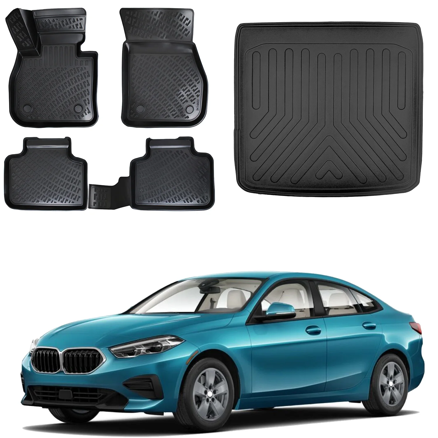 Fußmatten Cargo Trunk Liner passend für BMW 2er Gran Coupé F44 2012-2018 Set-Allwetter maximale