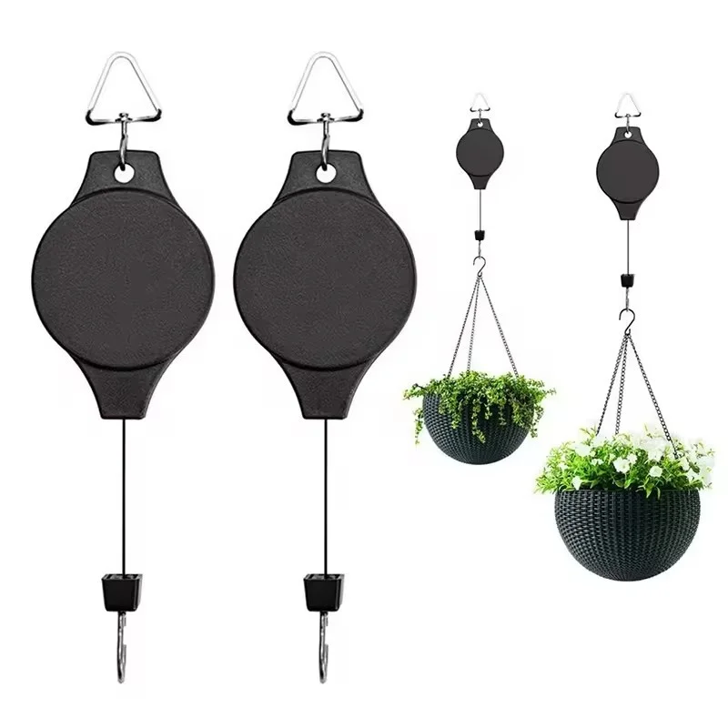 1-10 Stück versenkbare Hub haken Blumen korb haken verstellbarer Balkon Orchideen pflanzer