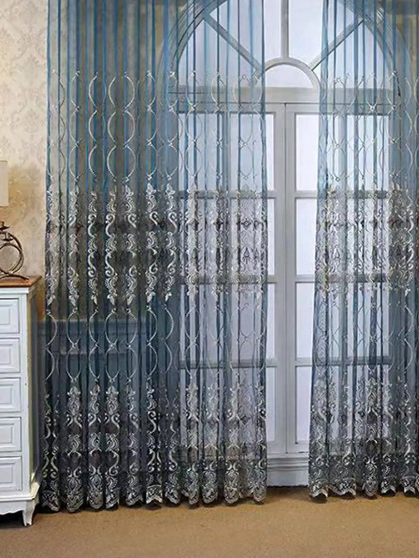 Fenster gitter im europäischen Stil Wohnzimmer licht un durchlässiger Balkon Schlafzimmer Licht
