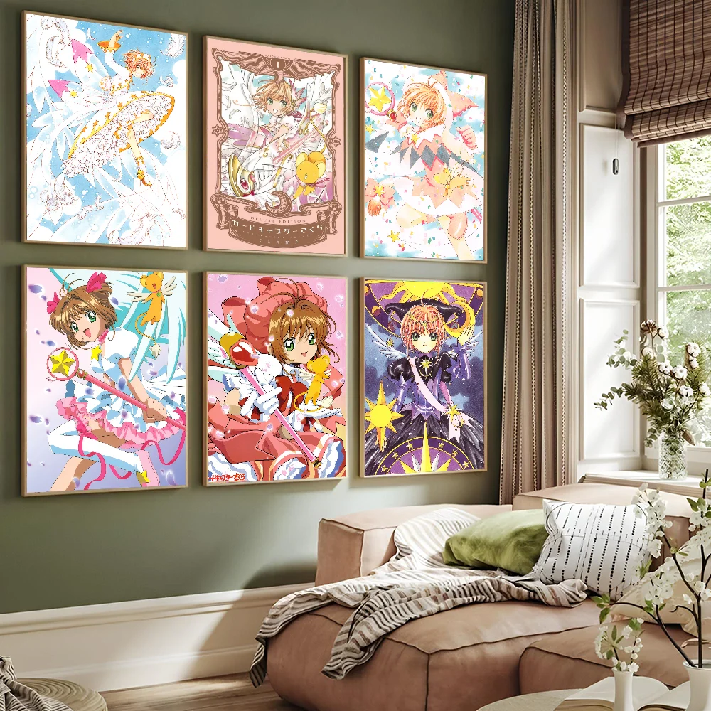 1pc Anime Card Captor S-Sakura Poster selbst klebende Kunst wasserdichten Papier Aufkleber