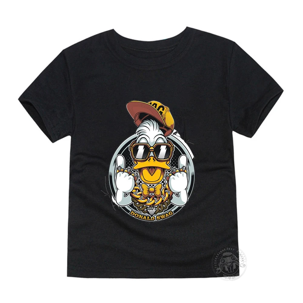 Reine Baumwolle Kinder niedlich Baby Donald Ente Cartoon Muster kurz ärmel ige T-Shirt Sommer neue