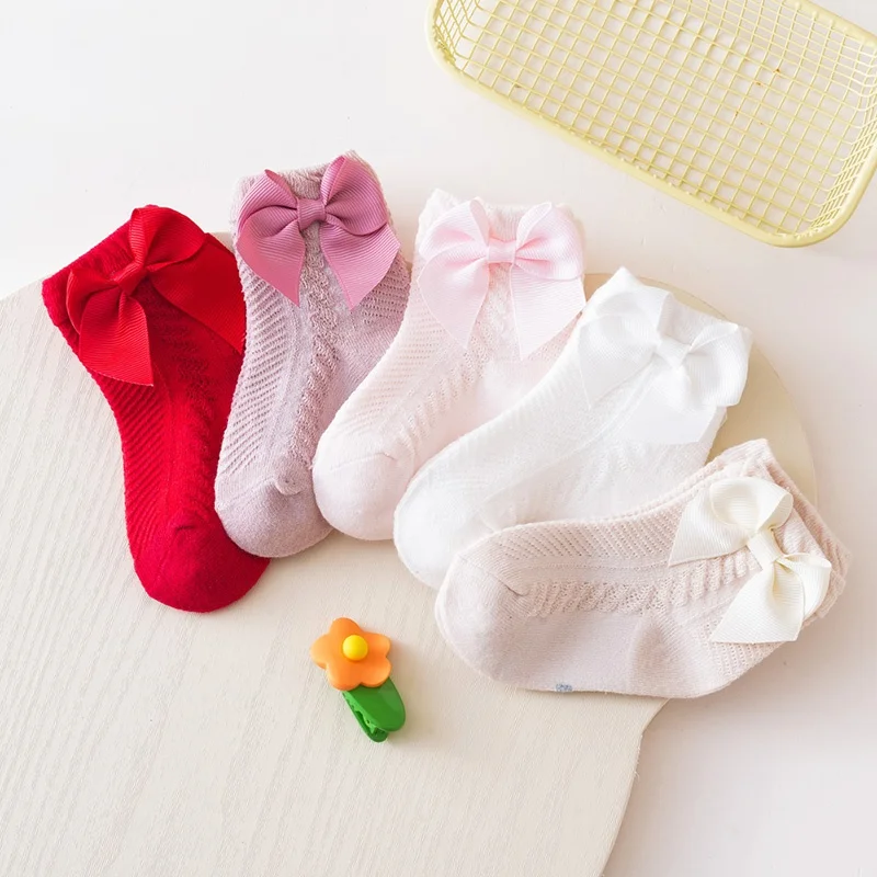 Baumwolle Babys ocken feste Fliege Neugeborene Prinzessin Socke für Mädchen rutsch feste Kleinkind