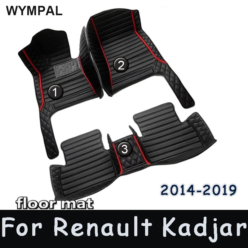 Auto-Fußmatten für Renault Kadjar 2019 2018 2017 2016, Teppiche, Innen, Leder, Styling, Dekoration, Teile, Autozubehör