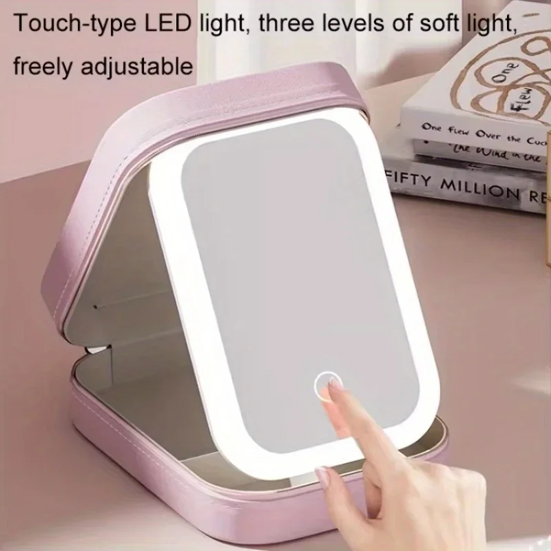 Multifunktion ale LED-Licht Kosmetik spiegel Kosmetik tasche Schmuck und Kosmetik Aufbewahrung sbox
