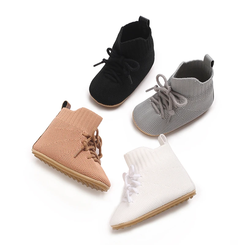 Neue Frühjahr und Herbst Neugeborene Anti-Rutsch-Wanderschuhe Baby bequeme und lässige gestrickte