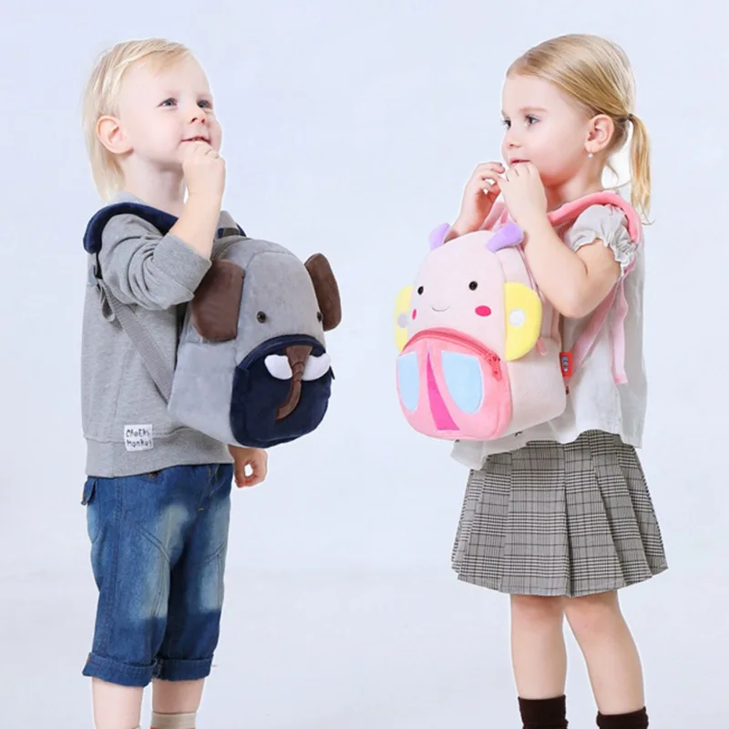 Kinder Rucksäcke Schult asche niedlichen Tiere Cartoon Plüsch Schmetterling Biene Mädchen Jungen