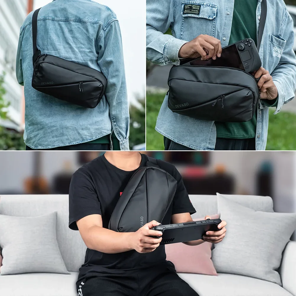 Reises chutz Umhängetasche Game Controller mit großer Kapazität Trage tasche aus PU-Leder für Devaso