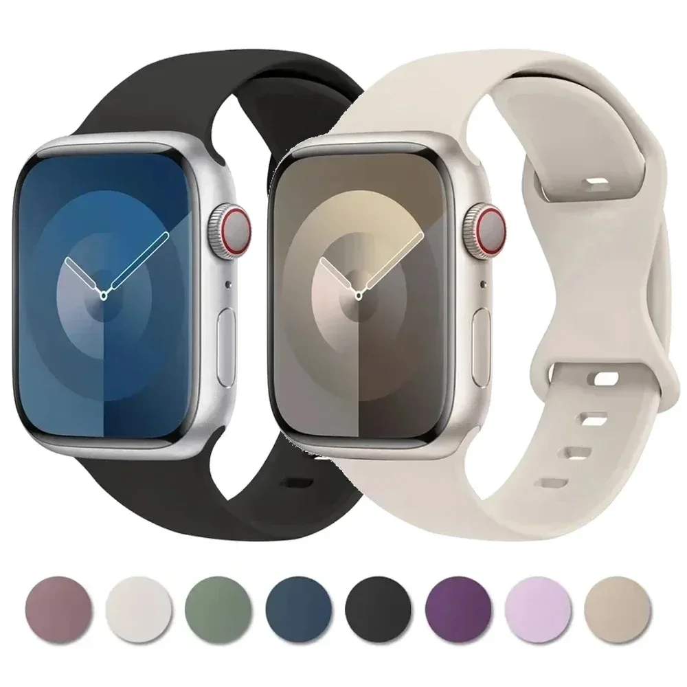 Armband für Apple Uhren armband 44mm 45mm 41mm 40mm 49mm 42mm 38mm Silikon Sport Armband Correa