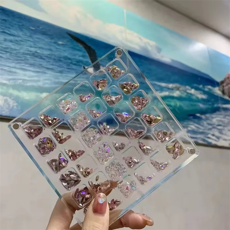 36 64 Gitter Magnets chale Organizer klar Acryl quadratische Shell Organizer Rahmen Rock Display Box