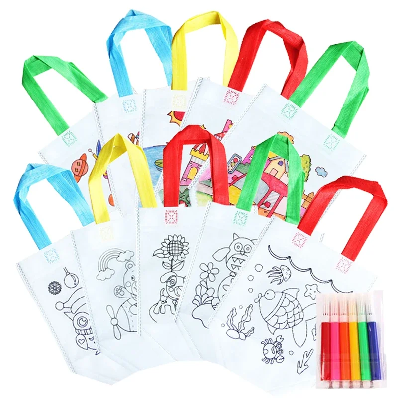 DIY Färbung Goodie Taschen mit Farb markierungen Party Geschenk beutel für Kinder Spielzeug