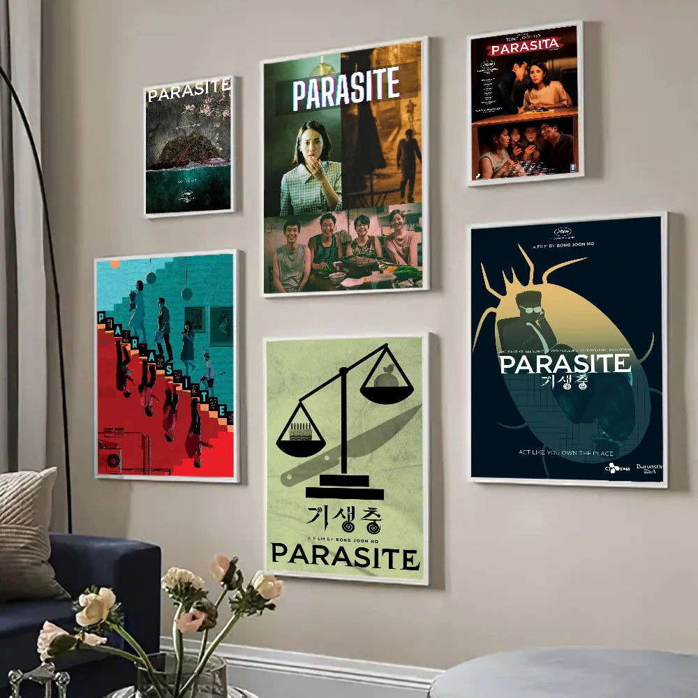 Koreanisches Drama Parasit Poster klebrige Poster Retro Kraft papier Aufkleber DIY Zimmer Bar Cafe