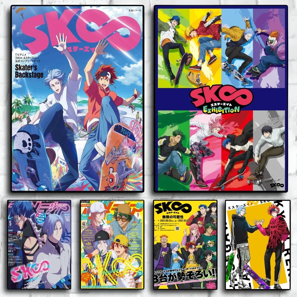 1pc anime sk8 plakat selbst klebende kunst wasserdichter papier aufkleber kaffeehaus bar zimmer wand