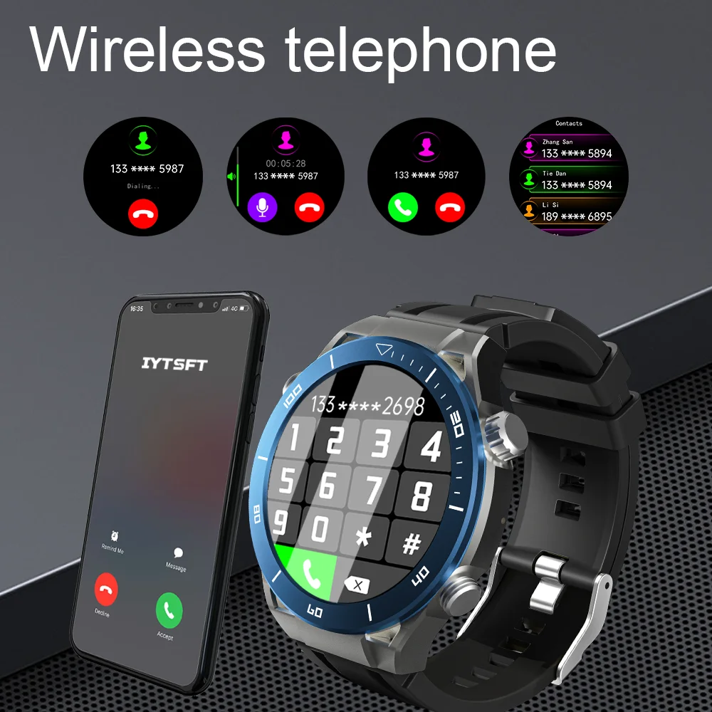 2024 neue GPS Smartwatch Bluetooth Anruf nachricht Erinnerung Herzfrequenz messer Sport Smartwatch