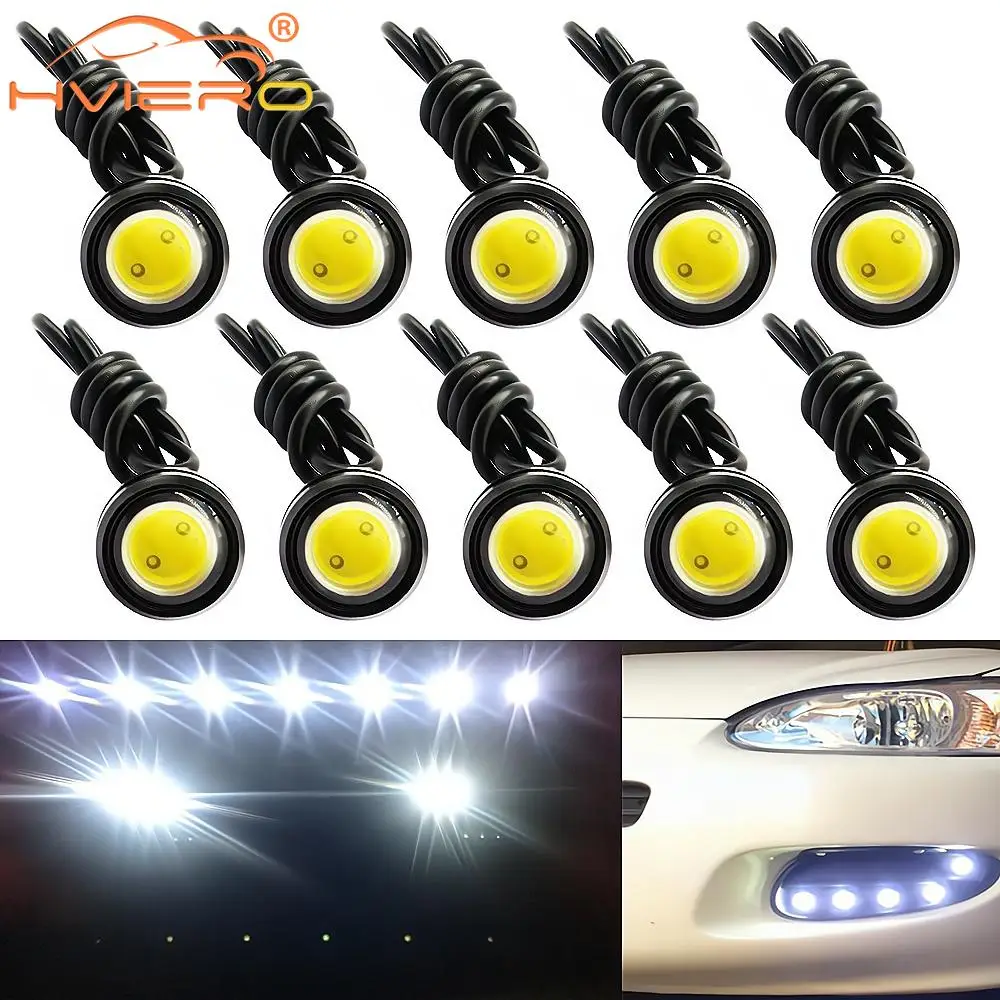 10X 18mm 9W DC 12V Blinker Eagle Eye Licht COB Tagfahrlicht DRL Auto Motorrad Reverse backup
