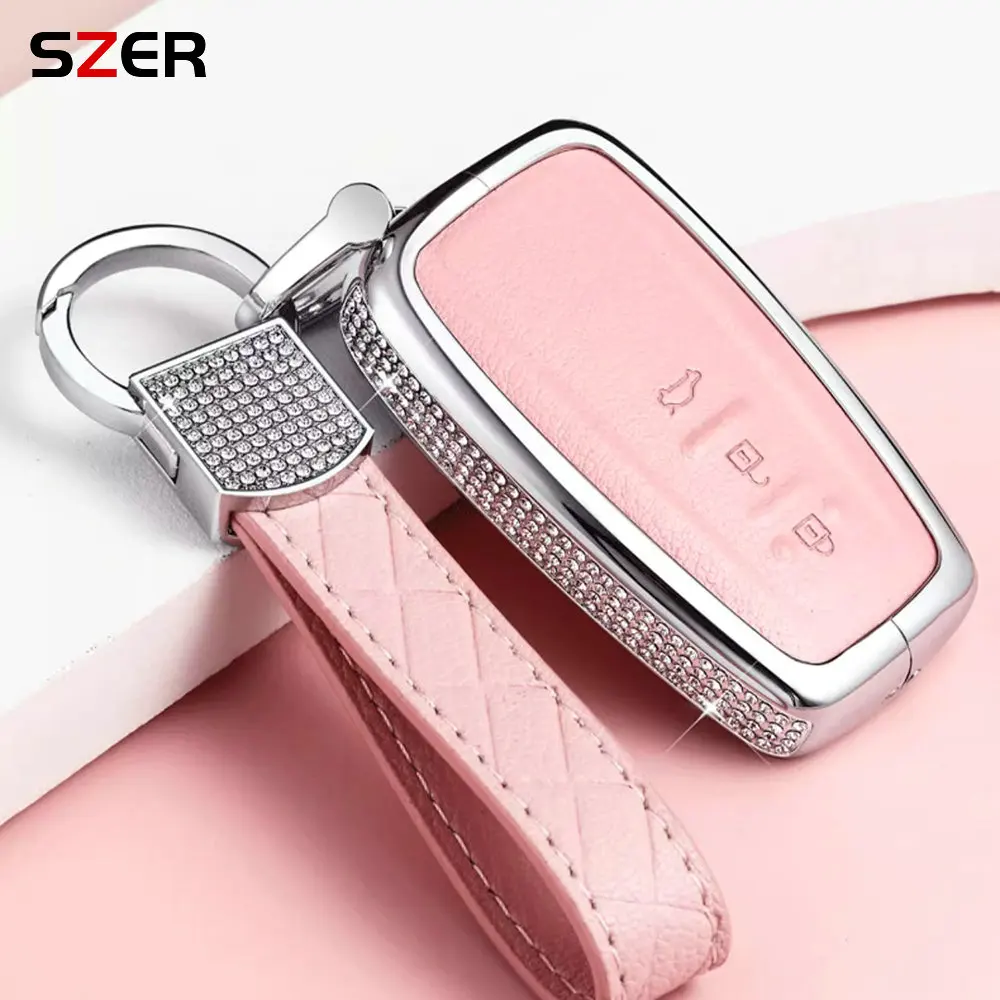 Legierung leder mode auto schlüssel etui abdeckung shell fob für toyota corolla prius camry chr C-HR rav4 altis land cruiser pra