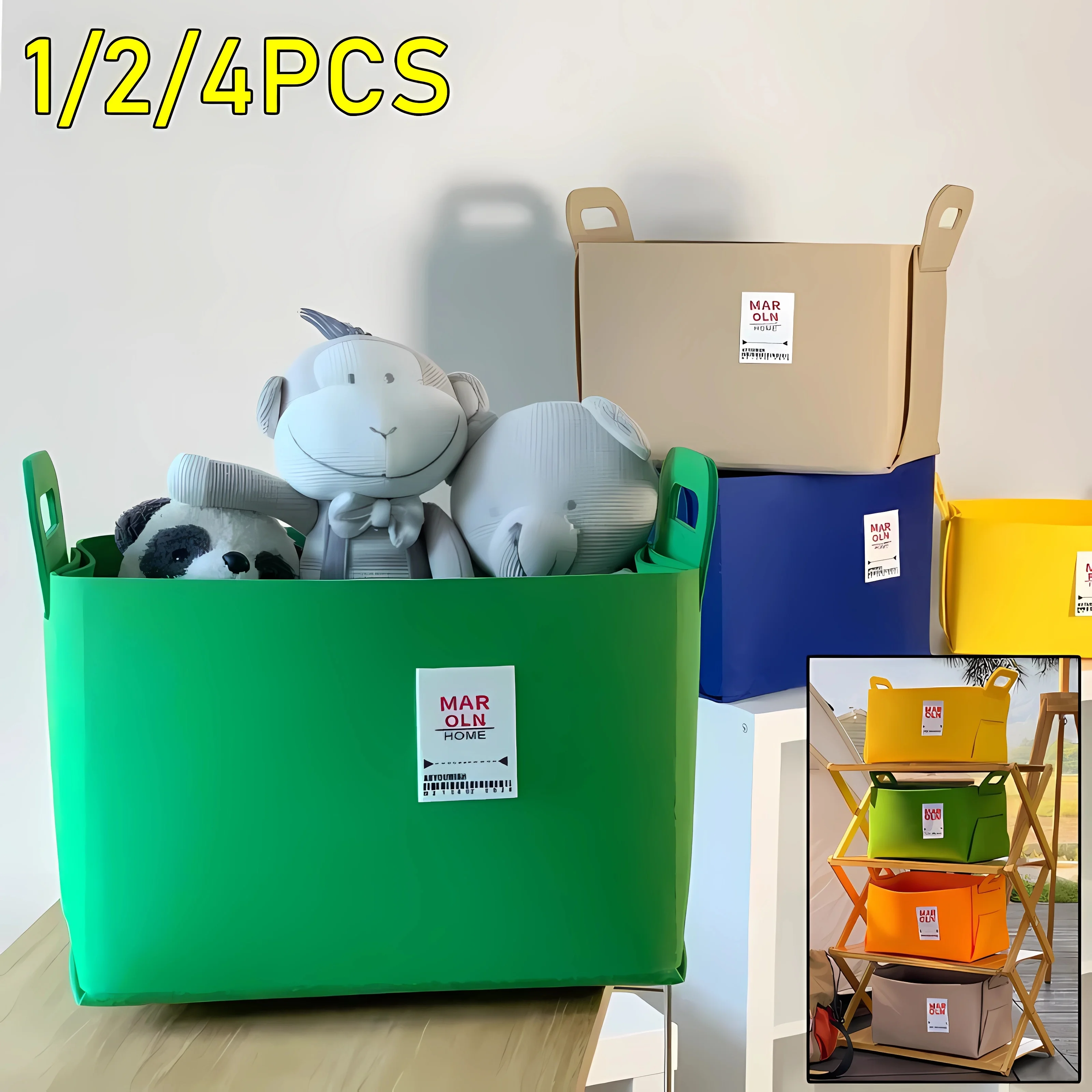 4 stücke Heiße Neue Hause Liefert Kleinigkeiten Sortierung Korb Falten Leinen Organizer Box Unterwäsche Socken Baby Spielzeug La