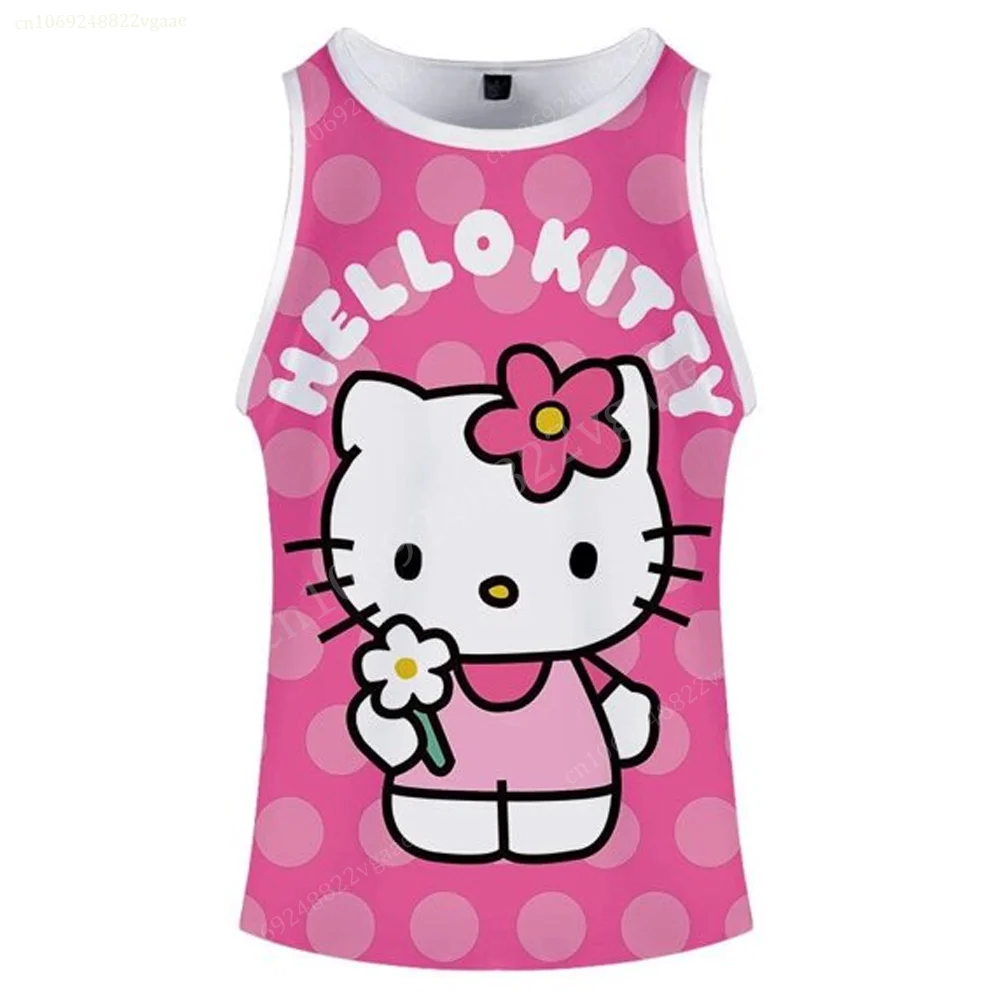 2024 Sommer Hallo Kitty Tank Top Hello kitty Basketball Trikot Männer Jungen Kinder Kleidung Kinder