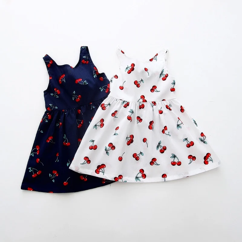 Sommer Kinder Baby Mädchen Baumwolle Kleid Kinder Mode lässig niedlich drucken atmungsaktive dünne