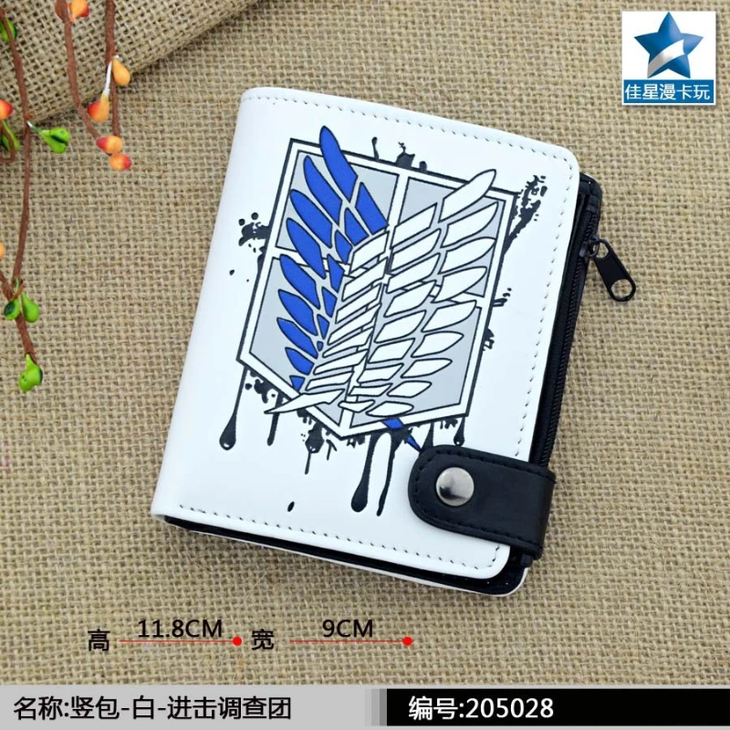 Anime Angriff auf Titan Männer Brieftaschen eren Jaeger Scout Legion Karten halter Reiß verschluss