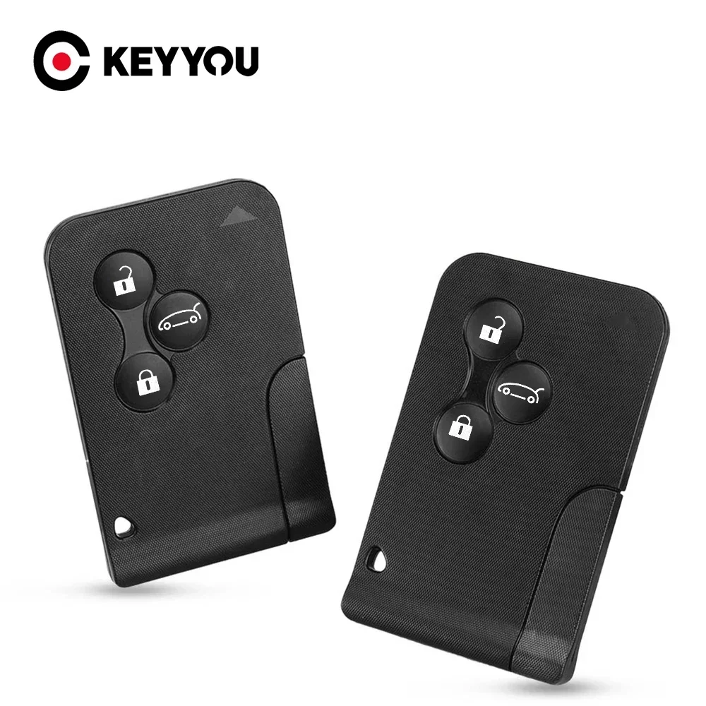 Dandkey 3 Tasten Smartcard für Renault Clio Logan Megane 2 3 Koleos szenische Karten etui schwarz