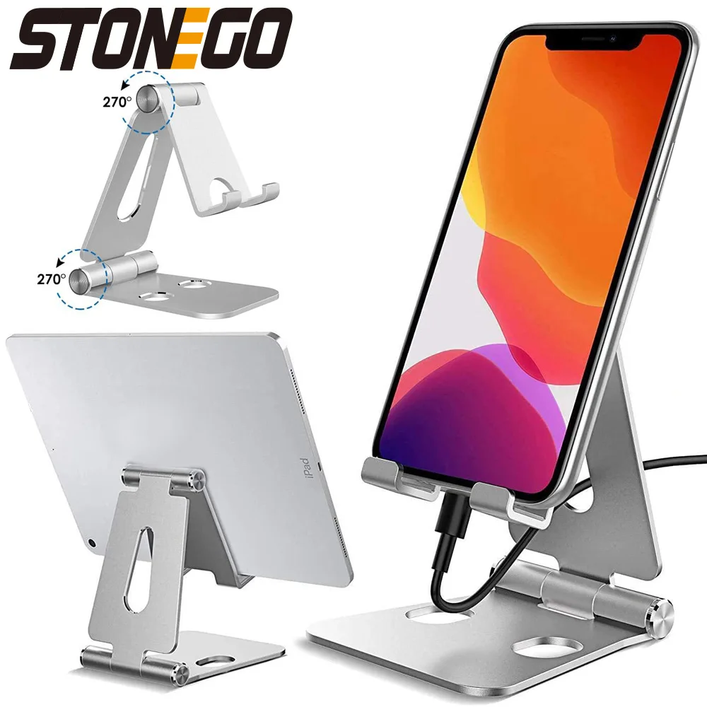 STONEGO Telefon Halter Stehen für iPhone 11 Xiaomi mi 9 Metall Telefon Halter Faltbare Handy Ständer