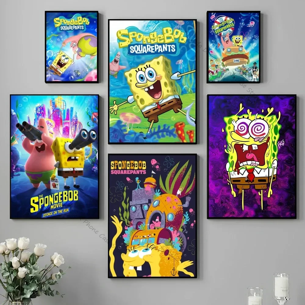 1pc Cartoon niedlichen Poster gute Qualität drucken und Poster Vintage Zimmer S-Spongebobs Home Bar