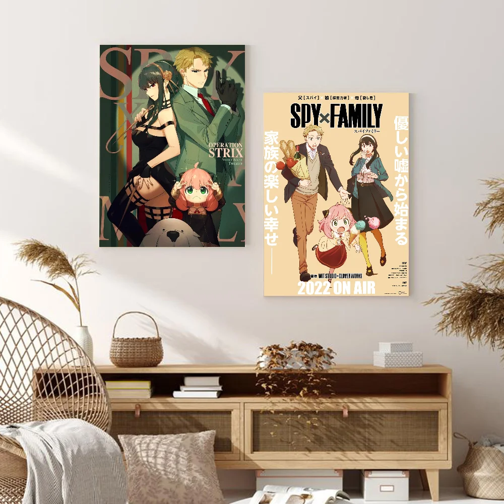 Anime Spion x Familien film klebrige Poster Vintage Zimmer Home Bar Cafe Dekor Raum Wand dekoration