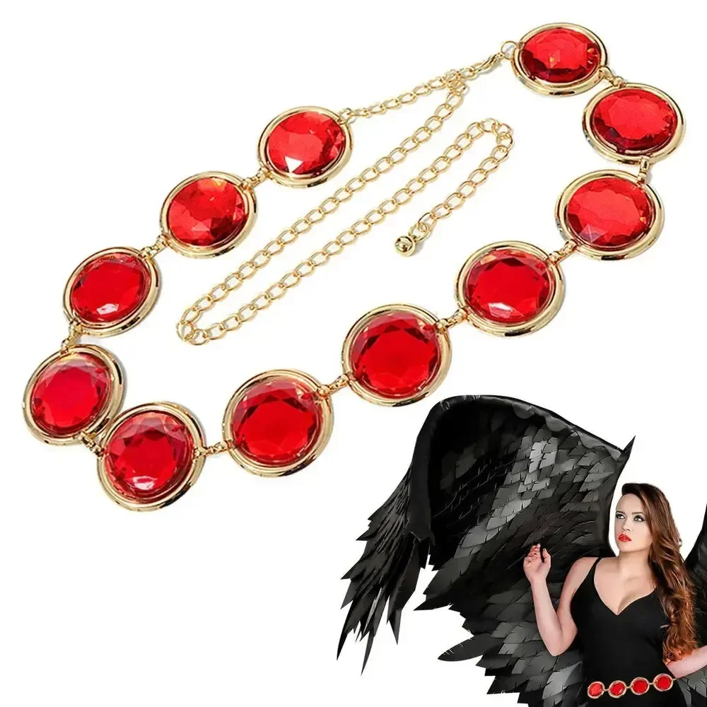 Fashion ab Frauen Taille Hüfte roter Ketten gürtel verstellbarer Anime Cosplay Hüftgurt