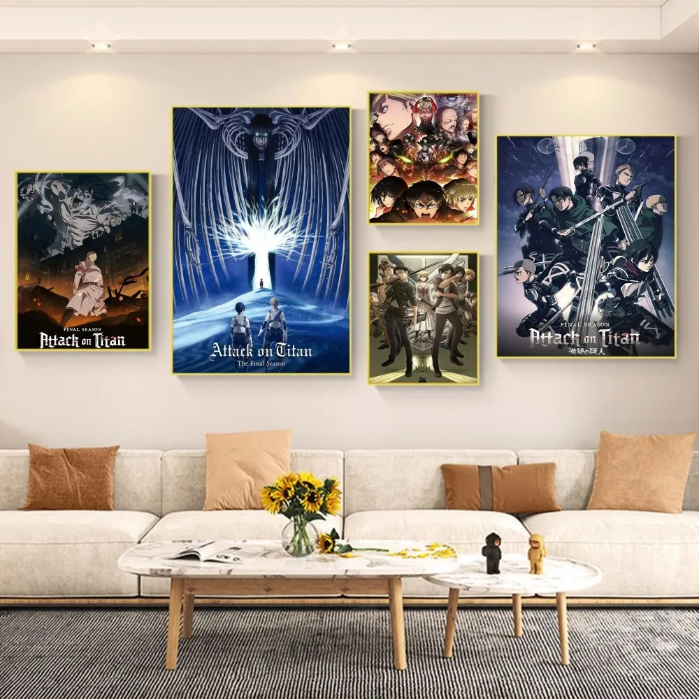 Angriff auf Titan klassische Vintage-Poster HD-Qualität Wand kunst Retro-Poster für Home Room Wand