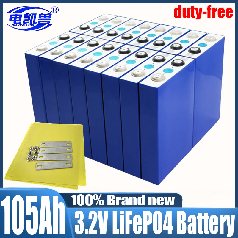 1-32 stücke 3,2 v 105ah lifepo4 batterie lithium eisen phosphat batterie diy rv boot home energie